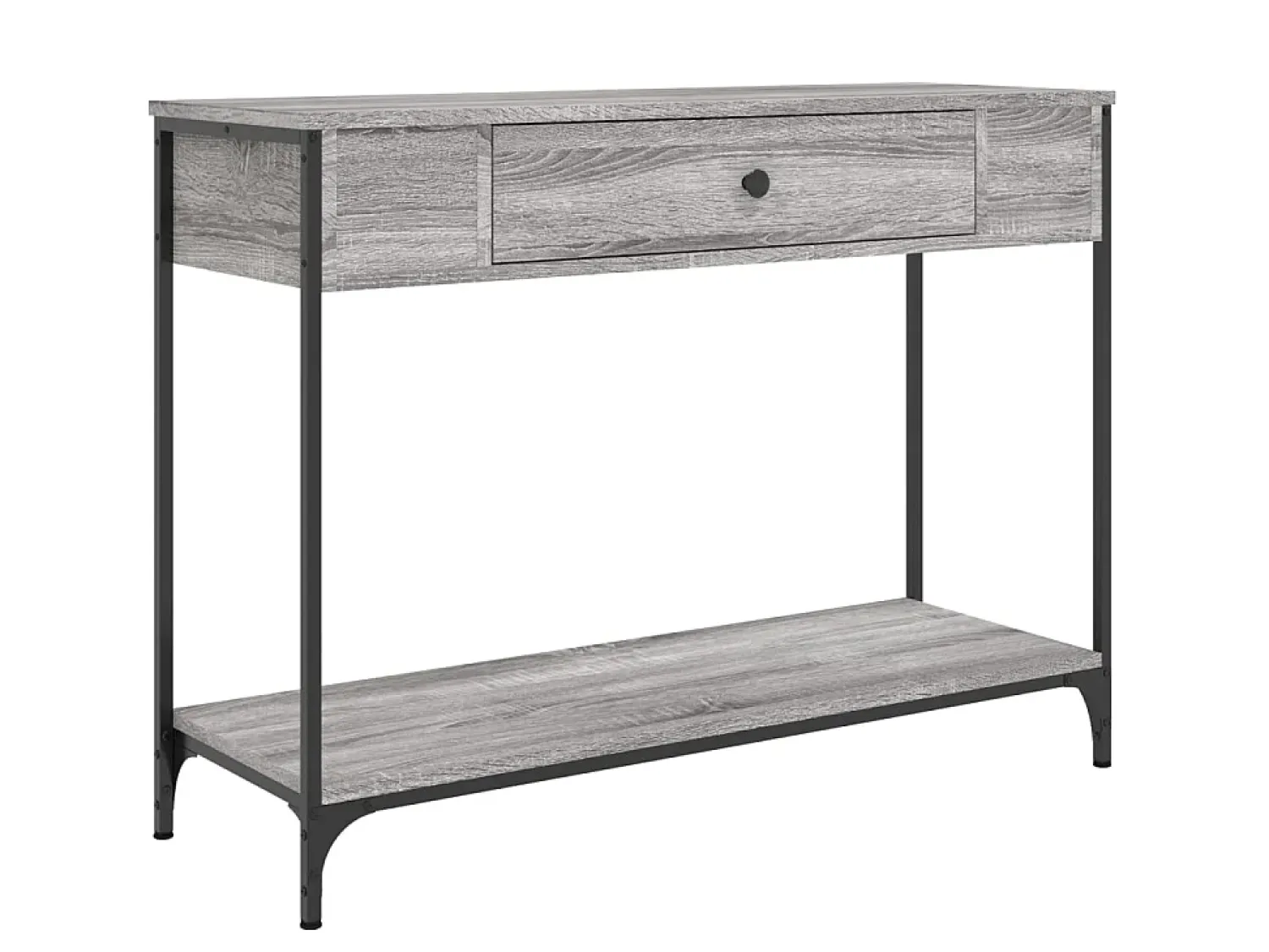 Consola* Mesa consola 100x34,5x75cm derivados de madeira sonoma PT157078 Cinzento