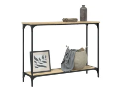 Consola* Mesa consola 101x30,5x75cm derivados de madeira carvalho sonoma PT151463 Castanho