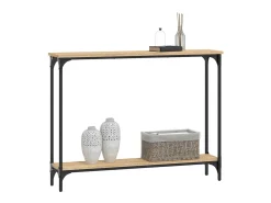 Consola| Mesa consola 100x22,5x75cm derivados de madeira carvalho sonoma PT997488 Castanho