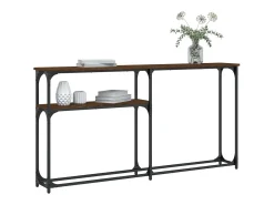 Consola| Mesa consola 145x22,5x75cm derivados madeira carvalho PT503218 Castanho