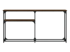 Consola| Mesa consola 145x22,5x75cm derivados madeira carvalho PT503218 Castanho