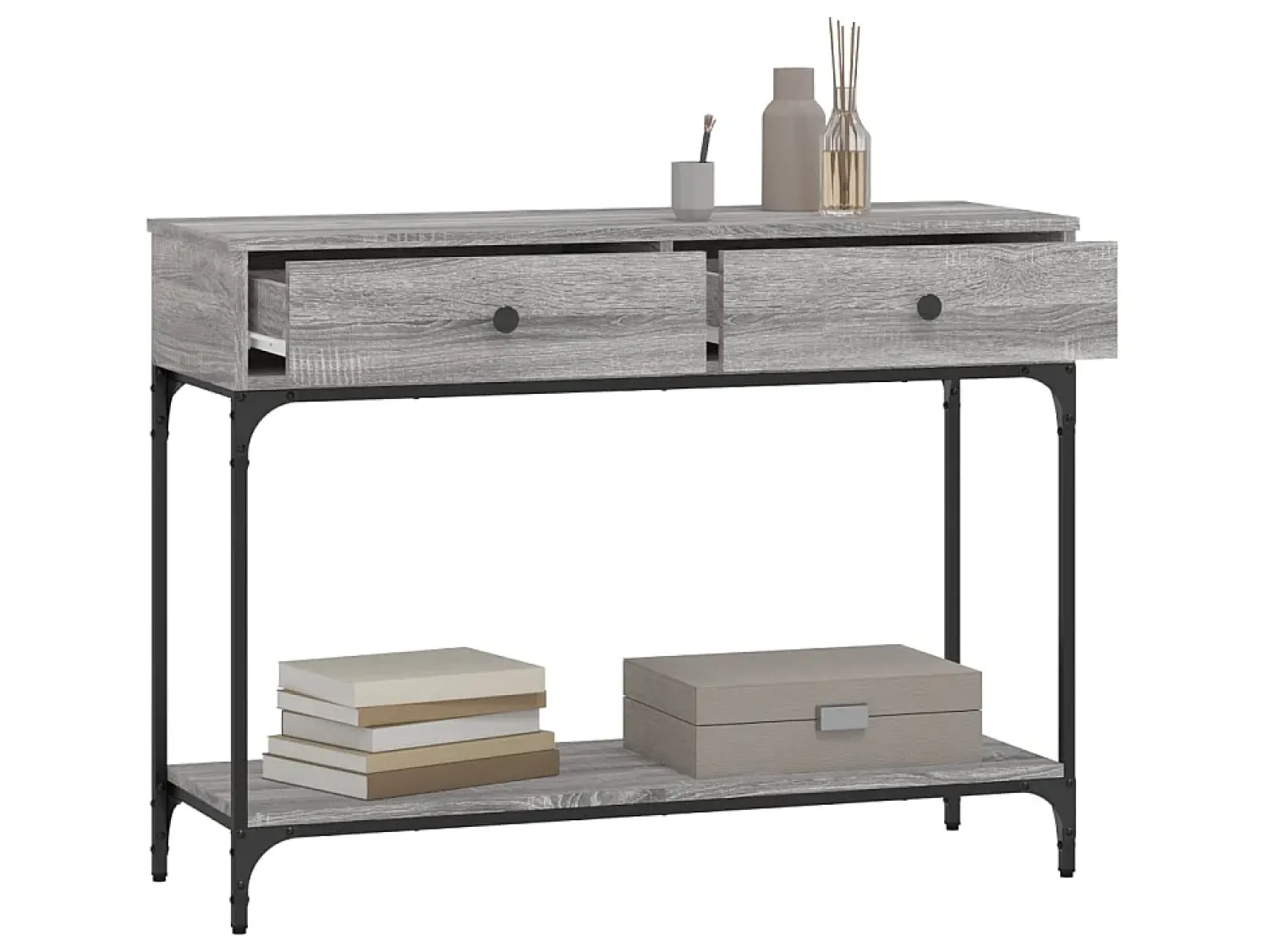 Mesa consola 100x34,5x75cm derivados de madeira sonoma PT387411^ Consola