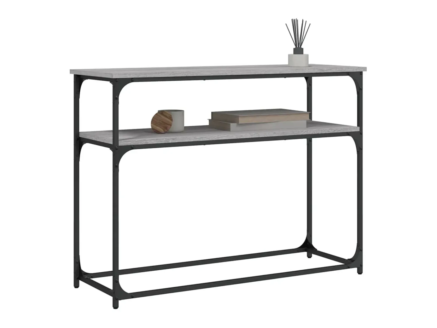 Consola* Mesa consola 100x35,5x75cm derivados de madeira sonoma PT723492 Cinzento