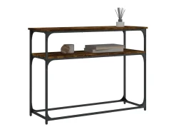 Consola| Mesa consola 100x35,5x75cm derivados de madeira carvalho fumado PT282443 Castanho