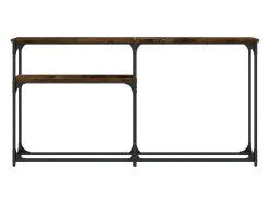 Consola| Mesa consola 145x22,5x75cm derivados de madeira carvalho fumado PT627801 Castanho