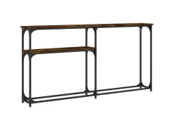 Consola| Mesa consola 145x22,5x75cm derivados de madeira carvalho fumado PT627801 Castanho