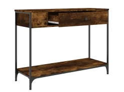 Consola| Mesa consola 100x34,5x75cm derivados de madeira carvalho fumado PT200389 Castanho