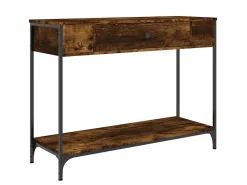 Consola| Mesa consola 100x34,5x75cm derivados de madeira carvalho fumado PT200389 Castanho