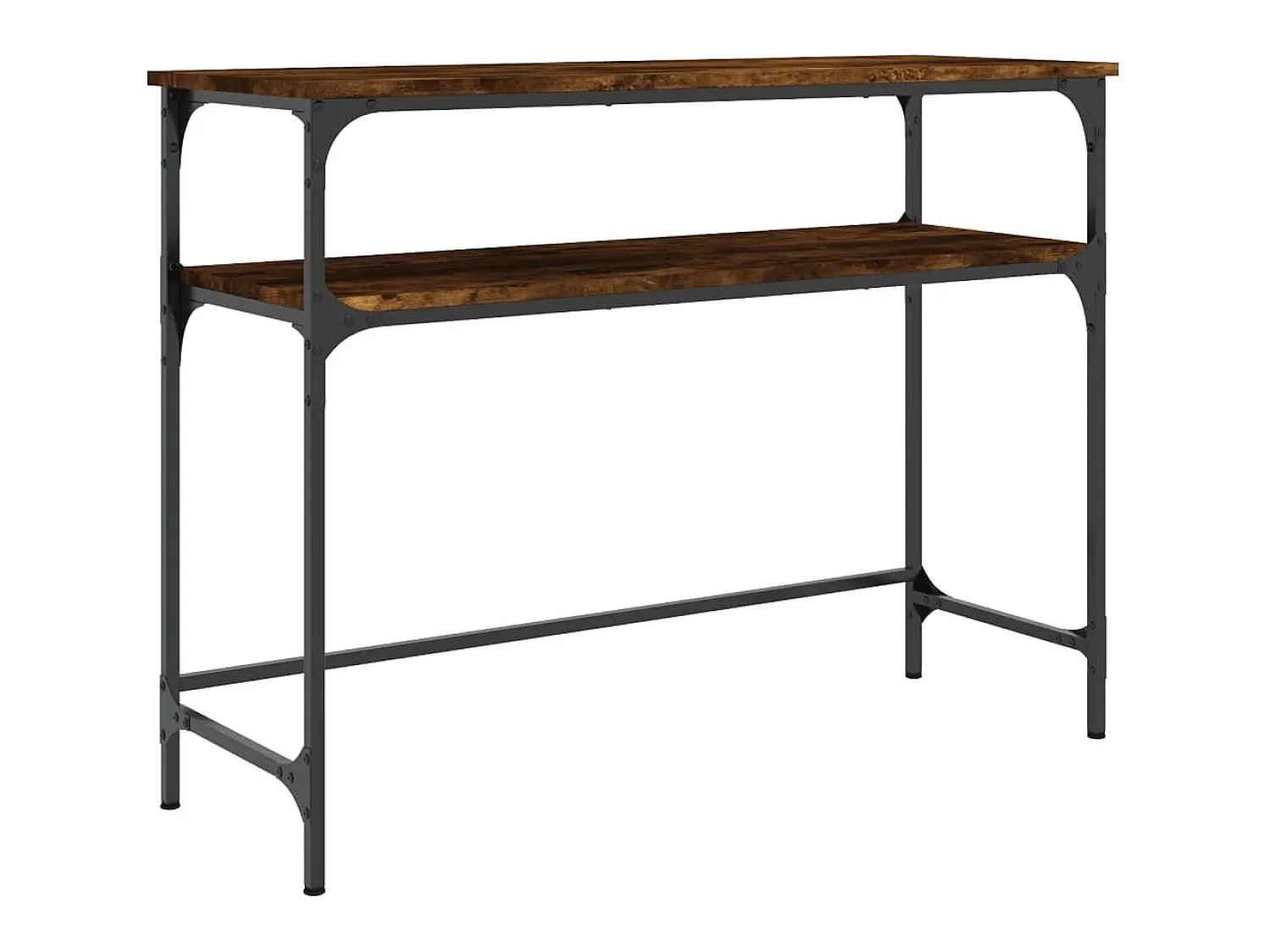 Outlet Mesa consola 100x35,5x75cm derivados de madeira carvalho fumado PT402122 Castanho