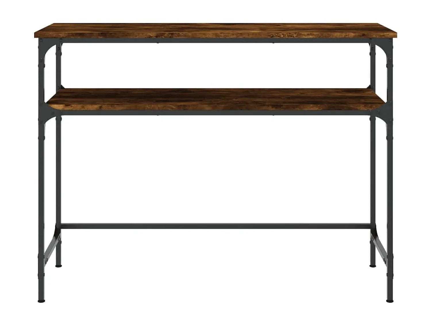Outlet Mesa consola 100x35,5x75cm derivados de madeira carvalho fumado PT402122 Castanho