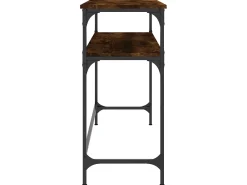 Outlet Mesa consola 100x35,5x75cm derivados de madeira carvalho fumado PT402122 Castanho