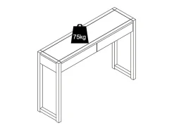 Consola*Vente-unique Mesa console com 2 gavetas em cor natural - NELIZAR Natural claro
