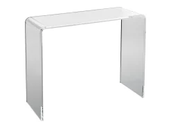 Consola* Mesa Console em Ácrílico SucceBuy, Mesa Auxiliar para Hall de Entrada, 97 X 38 X 74 CM Transparente