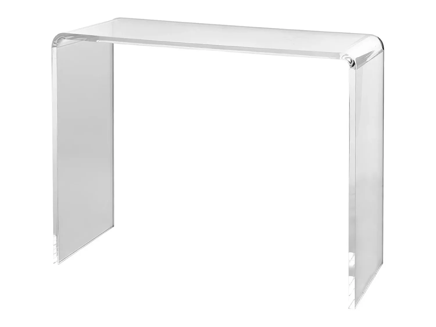 Consola* Mesa Console em Ácrílico SucceBuy, Mesa Auxiliar para Hall de Entrada, 97 X 38 X 74 CM Transparente