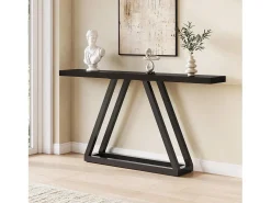 Best Tribesigns Mesa Console Estreita de 160 cm, Mesa para Sofá Longa para Trás do Sofá para Entrada, Corredor, Sala de Estar, Preta Preto