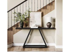 Best Tribesigns Mesa Console Estreita de 160 cm, Mesa para Sofá Longa para Trás do Sofá para Entrada, Corredor, Sala de Estar, Preta Preto