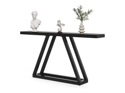 Best Tribesigns Mesa Console Estreita de 160 cm, Mesa para Sofá Longa para Trás do Sofá para Entrada, Corredor, Sala de Estar, Preta Preto