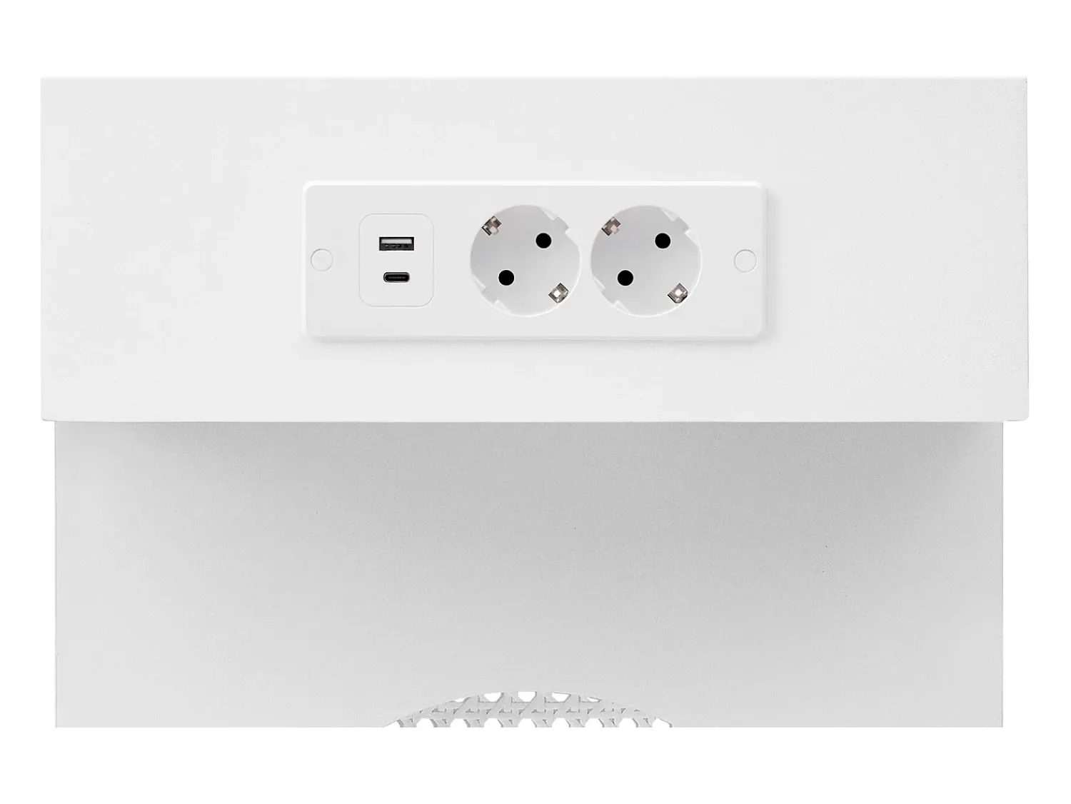 ModernLuxe Mesa console 120x35,5x76,5cm - con 2 gavetas - con tomada de corrente - MDF -^ Consola