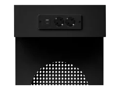 Hot ModernLuxe Mesa console 120x35,5x76,5cm - con 2 gavetas - con tomada de corrente - MDF - Preto