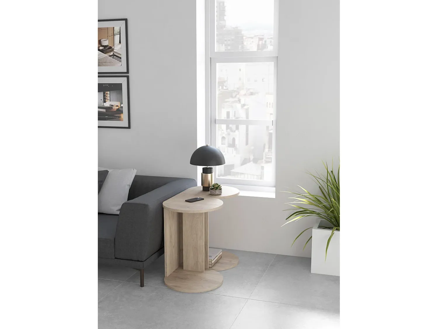 Online Herdasa Mesa de apoio - A62cm x L46cm x P55cm carvalho claro -Trébol Natural claro