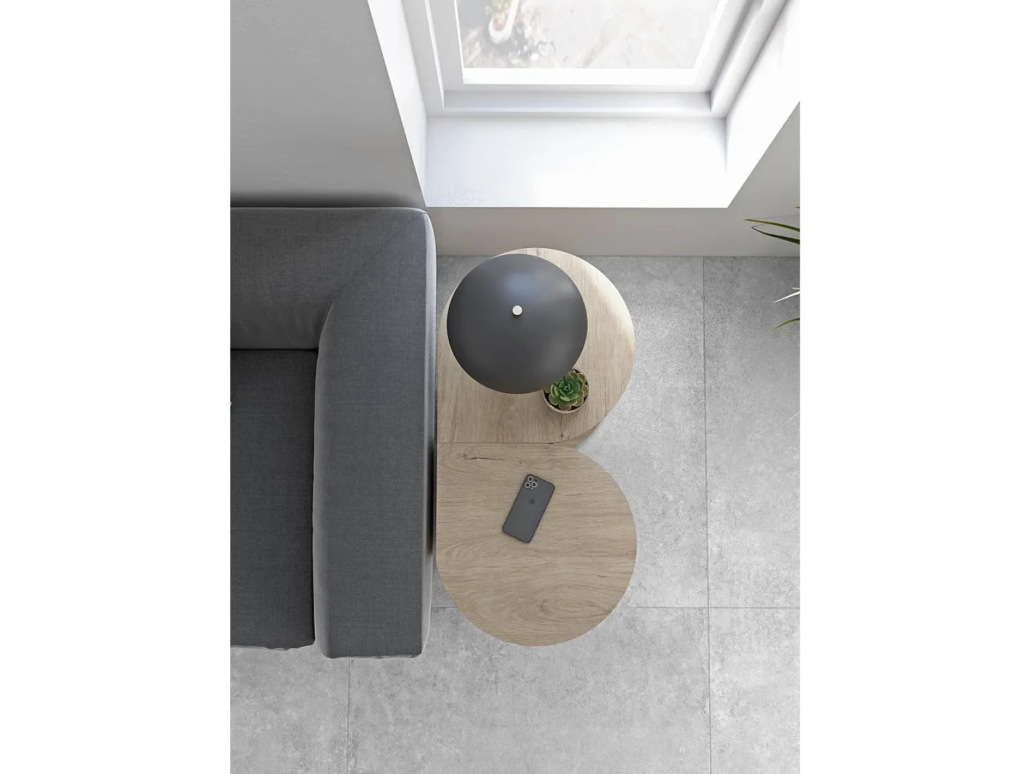 Online Herdasa Mesa de apoio - A62cm x L46cm x P55cm carvalho claro -Trébol Natural claro