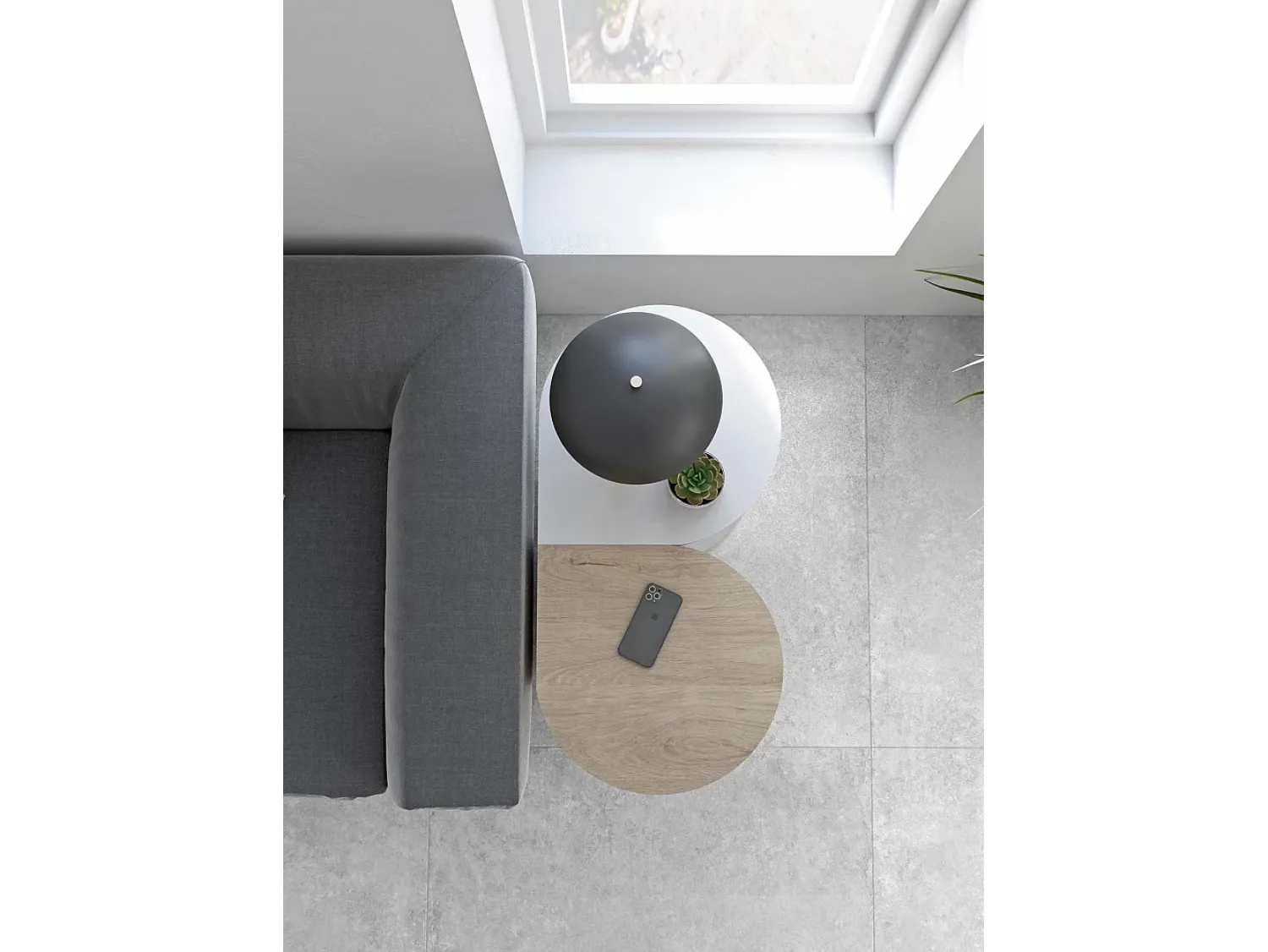 Online Herdasa Mesa de apoio - A62cm x L46cm x P55cm carvalho claro -Trébol Natural claro
