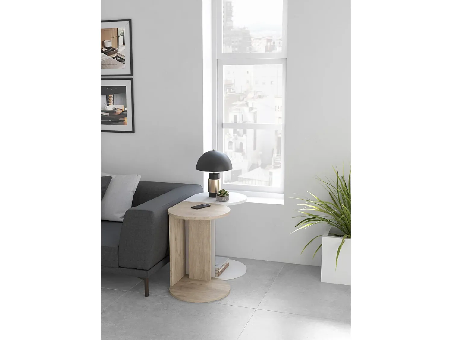 Online Herdasa Mesa de apoio - A62cm x L46cm x P55cm carvalho claro -Trébol Natural claro