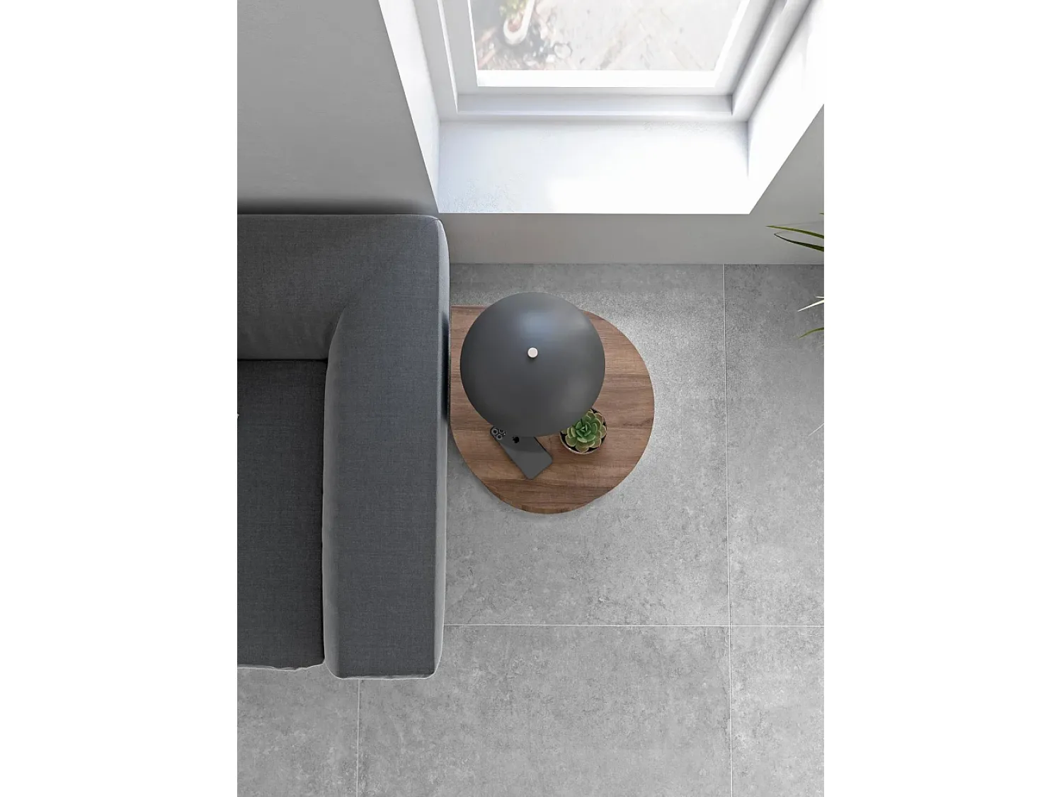 Mesa De Apoio*Herdasa Mesa de apoio - A62cm x L46cm x P55cm nogueira -Trébol Castanho