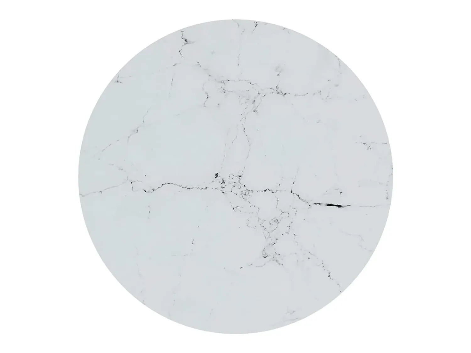 Mesa De Apoio| Mesa de apoio 45 cm dourada e vidro temperado branco mármore PT225078 Dourado