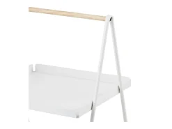 Mesa De Apoio|Loft24 Mesa de apoio Aurora em cinzento grafite com tampo em mármore branco Natural claro