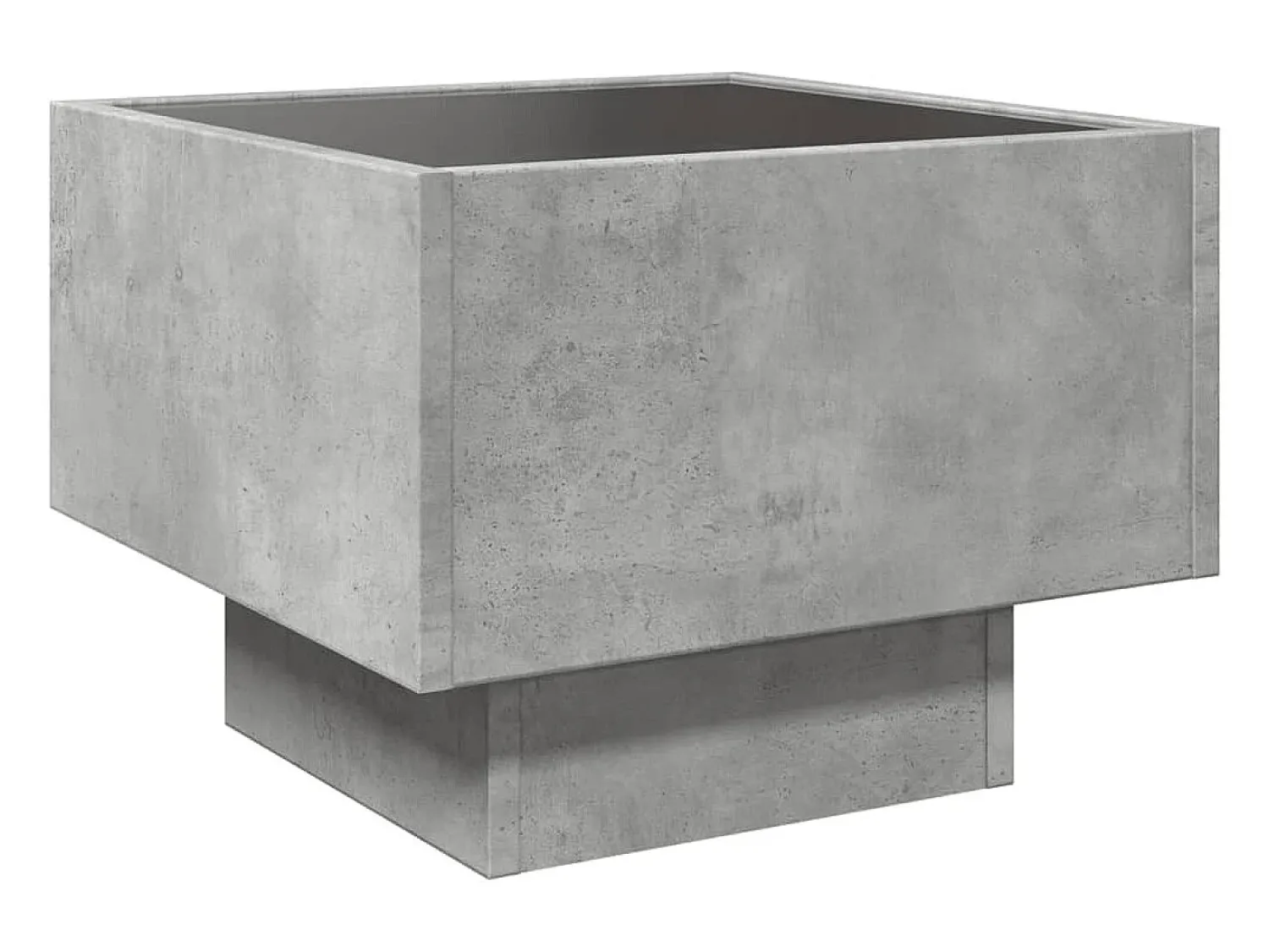 Mesa De Centro*vidaxl Mesa de apoio c/ LEDs 40x40x30 cm derivados de madeira Cinzento