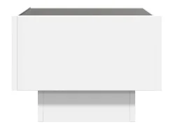 Mesa De Centro*vidaxl Mesa de apoio c/ LEDs 40x40x30 cm derivados de madeira Branco