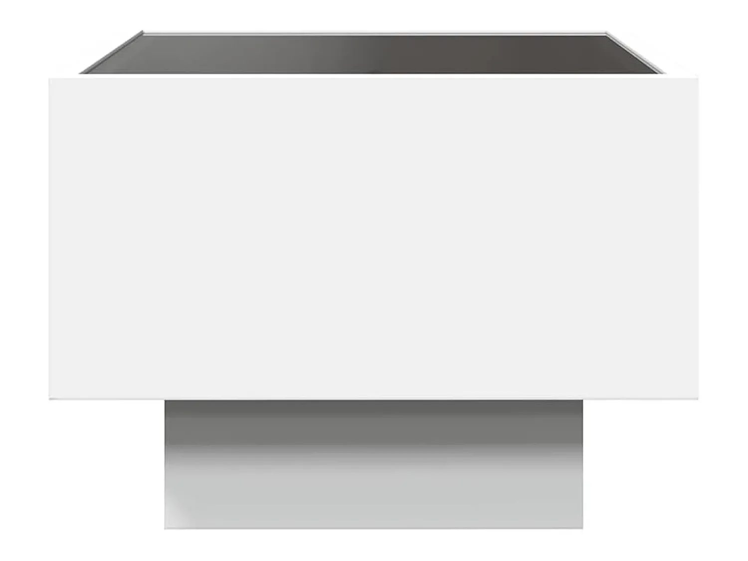 Mesa De Centro*vidaxl Mesa de apoio c/ LEDs 40x40x30 cm derivados de madeira Branco