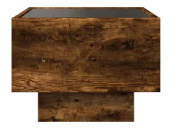 Mesa De Centro*vidaxl Mesa de apoio c/ LEDs 40x40x30 cm derivados de madeira Natural claro