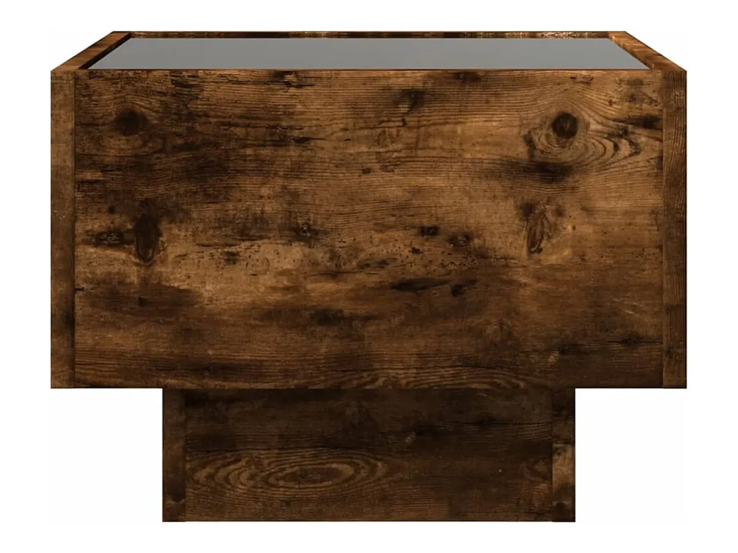 Mesa De Centro*vidaxl Mesa de apoio c/ LEDs 40x40x30 cm derivados de madeira Natural claro