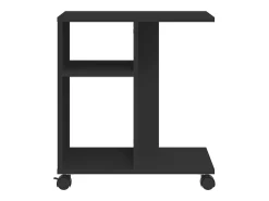 Mesa De Apoio* Mesa de apoio c/ rodas 50x30x55 cm derivados de madeira PT308490 Preto