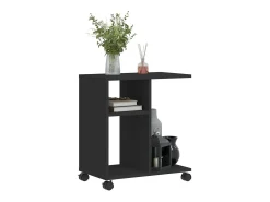 Mesa De Apoio* Mesa de apoio c/ rodas 50x30x55 cm derivados de madeira PT308490 Preto