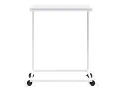 Mesa De Apoio*vidaxl Mesa de apoio c/ rodas 55x35x70 cm derivados de madeira branca Branco