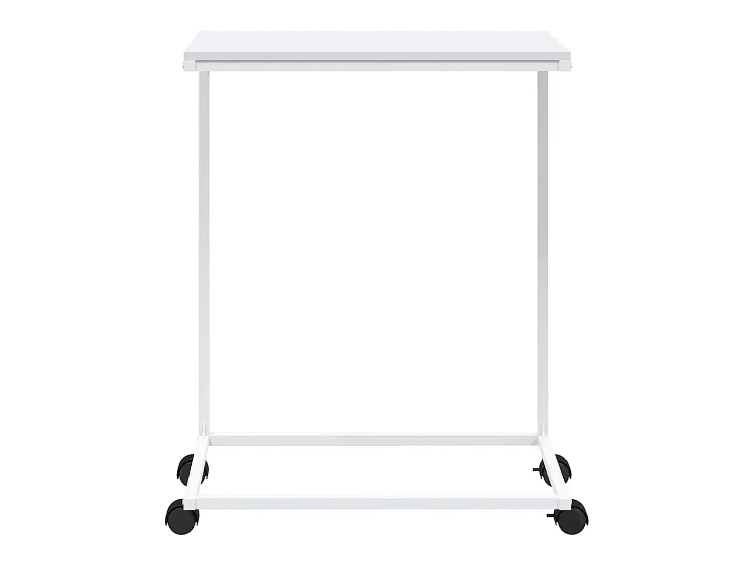 Mesa De Apoio*vidaxl Mesa de apoio c/ rodas 55x35x70 cm derivados de madeira branca Branco