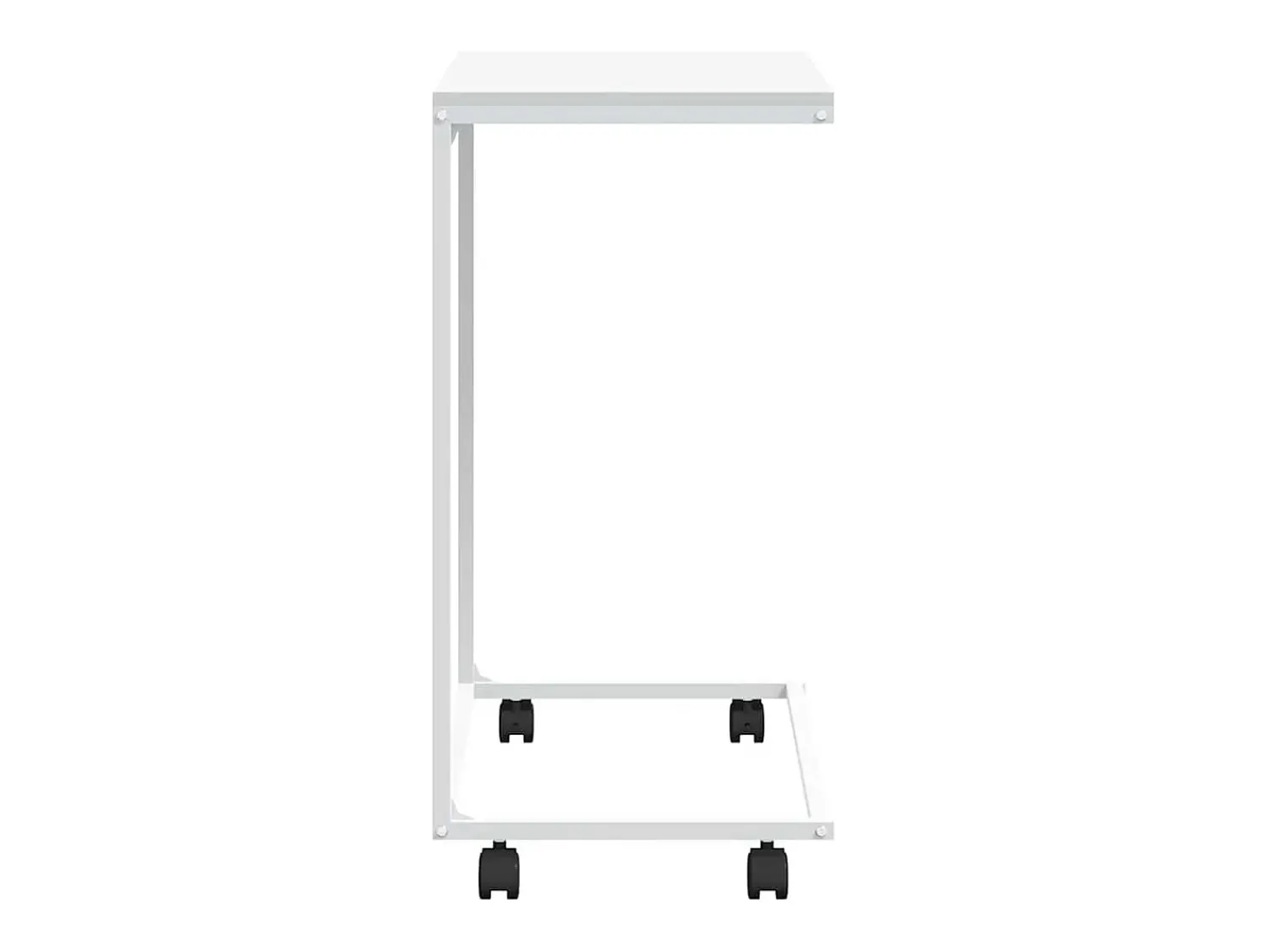 Mesa De Apoio*vidaxl Mesa de apoio c/ rodas 55x35x70 cm derivados de madeira branca Branco