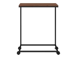vidaxl Mesa de apoio c/ rodas 55x35x70 cm madeira processada^ Mesa De Apoio