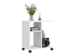 Sale Mesa de apoio c/ rodas 50x30x55 cm derivados de madeira PT735247 Branco