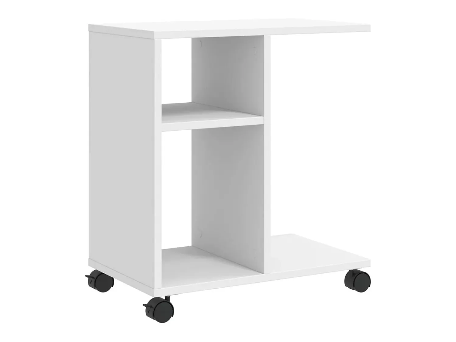 Sale Mesa de apoio c/ rodas 50x30x55 cm derivados de madeira PT735247 Branco