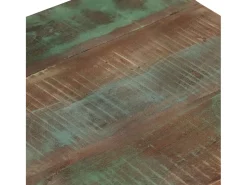 Clearance vidaxl Mesa de apoio c/ rodas 40x40x42 cm madeira recuperada maciça Castanho