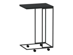 Mesa de apoio c/ rodas 40x30x63,5cm derivados de madeira preta PT394404^ Mesa De Apoio