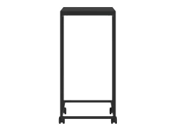 New vidaxl Mesa de apoio c/ rodas 40x30x63,5cm derivados de madeira preta Preto