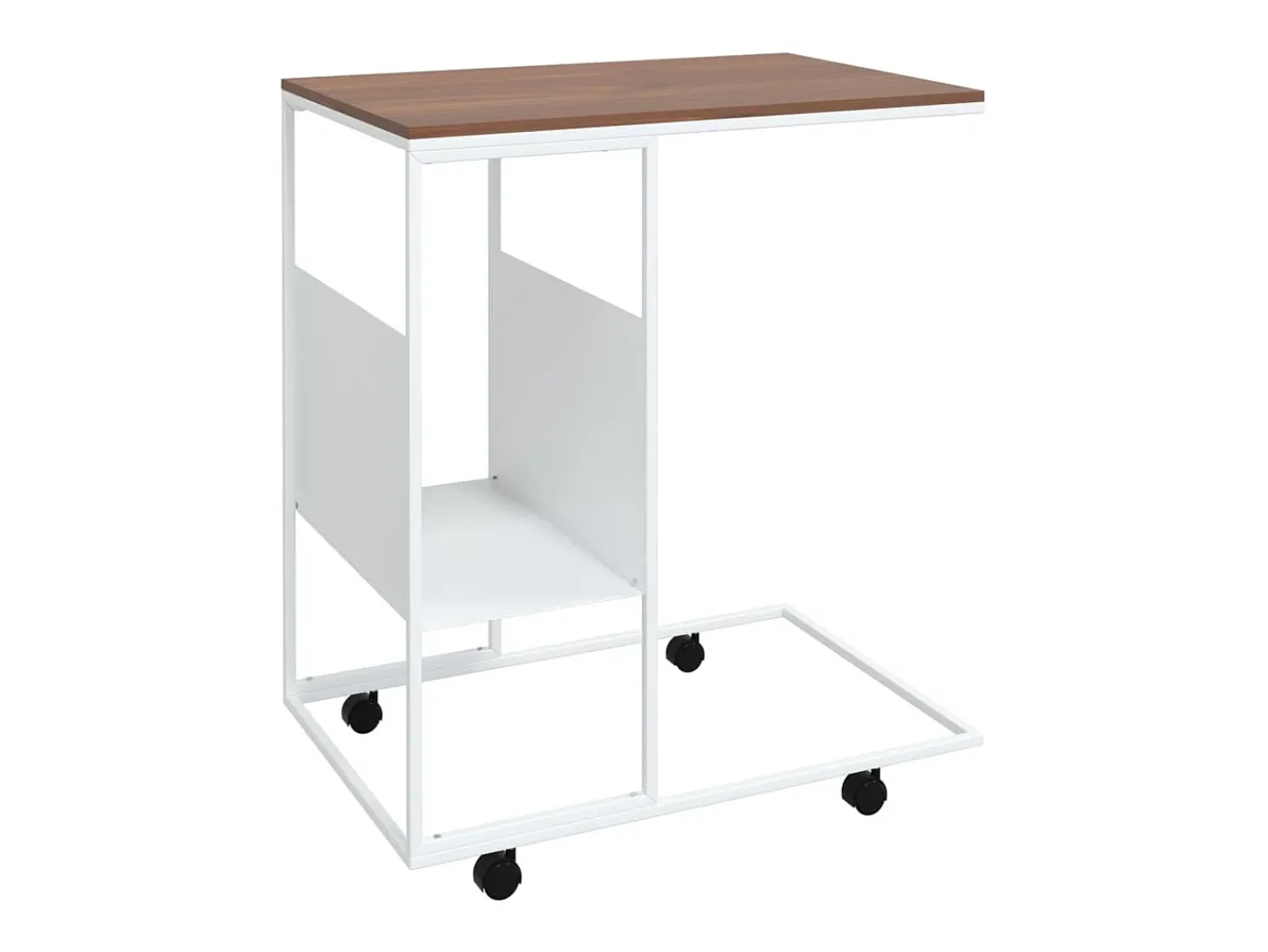 Online vidaxl Mesa de apoio c/ rodas 55x36x63,5cm derivados de madeira Branco