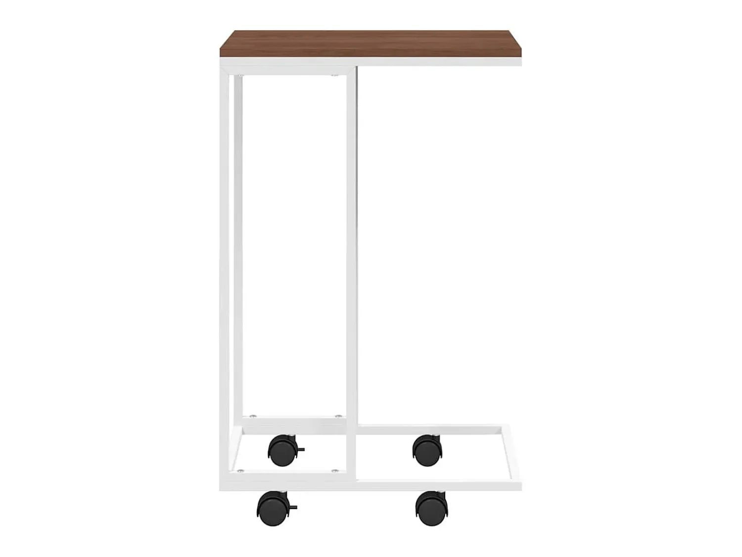 Mesa De Apoio*vidaxl Mesa de apoio c/ rodas 40x30x63,5cm derivados de madeira branca Branco