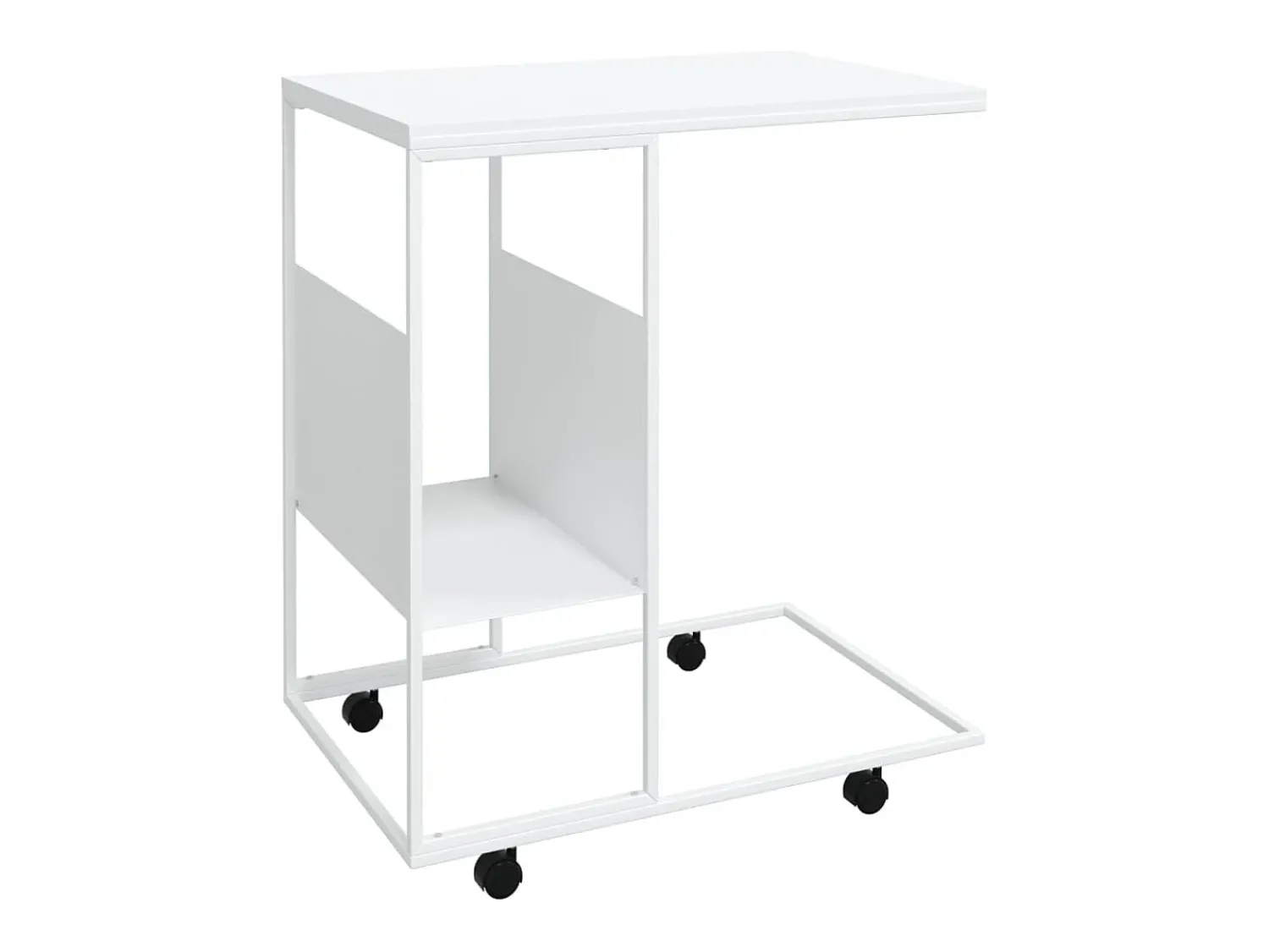 Mesa De Apoio* Mesa de apoio c/ rodas 55x36x63,5cm derivados de madeira PT428296 Branco