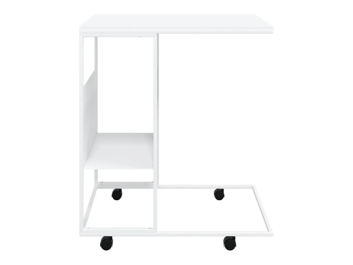Mesa De Apoio* Mesa de apoio c/ rodas 55x36x63,5cm derivados de madeira PT428296 Branco